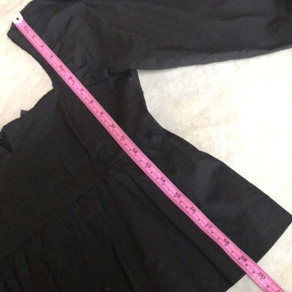 J Crew Women’s Squareneck Cotton Poplin Long Sleeves Top Black Size 2 - Picture 5 of 11